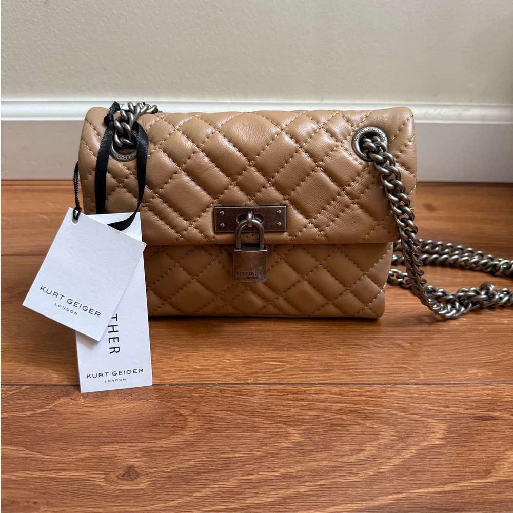 Kurt Geiger Brown Quilted Shoulder Bag